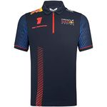 Red Bull Racing F1 Men's 2023 Max Verstappen Team Polo Shirt, Night Sky, Large