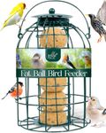 Pelle & Sol Bird Feeder - Suet and Fat Ball Feeder for Wild Birds - Compact Iron Design for Bird Feeders Hanging Station - Weather Resistant, Squirrel Proof, Easy Clean, Hang Anywhere Outdoor Feeders