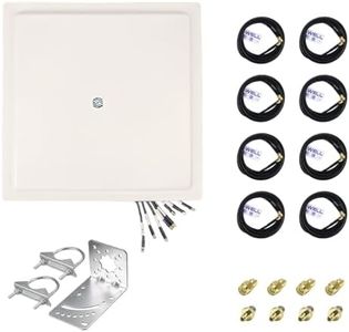 Maswell® 8X8 MIMO 4G LTE 5G Antenna Outdoor, 600-8000MHz, 10dBi High Gain External Antenna with Professional LMR240 Equivalent Coaxial Cable for T-Mobile, Verizon, AT&T, WiFi 7 Ready