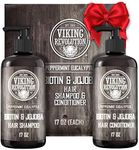 Viking Revolution - Mens Shampoo - Mens Shampoo And Conditioner - 2 x 500 ml - Natural Shampoo with Jojoba Oil and Mint Oil - Peppermint & Eucalpytus Shampoo Men