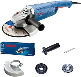 Bosch Professional Angle Grinder GWS 2200 J (Disc Diameter 230 mm, 2,200 W Motor, Includes Two-Hole Wrench, Protective Cover, Mounting Flange, Clamping Nut, Additional Handle)