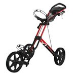 Sun Mountain Golf Speed Cart V1R 3 Wheel Pursh Cart - Black Fire Red