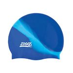 Zoggs Unisex Silicone Multicolour Swimming Cap, Blue/Light Blue, One Size UK