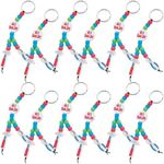 Fun Express #1 Dad Tool Beaded Keychain Making Kit - Makes 12 DIY Keychains with Beads & Supplies | Father's Day Craft Gifts for Kids | Classroom Crafts Bulk Project for Boys & Girls