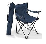 ZYNTO Portable Foldable Camping Chair with Nylon Fabric for Fishing Beach, Travelling, Lawn, Patio Picnic Outdoor Chairs. Camping Chair Large with Armrest Folding with Cup Holder, for Adults. (ST-02)