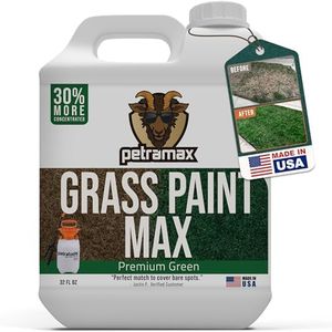 PetraMax Max Grass Paint for Lawn - Maintain Perfect Green Grass, Spray for Lawn & Shrubs Green Spray, Paint Pair with Petra Sprayers - Touch up Dog Spots - Non-Toxic Safe for Pets (Premium, 32 oz)