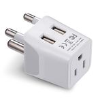 Ceptics Canada to South Africa, Botswana, Namibia Travel Adapter (Type M) - Dual USB - Charge your Cell Phone, Laptops, Tablets - Grounded (CTU-10L)