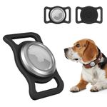 Loovike.com AirTag Dog Collar Holder,Waterproof Protective Apple Air Tag Tracker Cover for Medium to Large Dog Collar | Will Not Damage Your Collar,Perfect Way to GPS Track Your Dog (Black-1Pack)