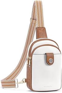 BOSTANTEN Small Sling Bag Crossbody Bags for Women Trendy Crossbody Purse Leather Chest Bag, D-Beige-Medium, Large, Casual