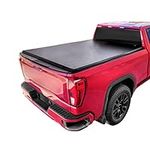 Black Series Soft Tri-Fold Tonneau Cover 2002-2018 RAM 1500 2500 3500/2019-2024 RAM 1500 Classic 6.4-Feet Box Non-RamBox