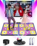 Acelufly Dance Mat, Interactive Dance Pad with Multiple Modes, Non-Slip Dance Mat for TV with HD Camera, Dance Mat for Girls Boys with Wireless Controller, Christmas/Birthday Gifts for Kids Adults