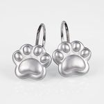 Silver Decorative Shower Curtain Hooks: Cute Lovely Funny Cat Dog Bear Animal Paw Print Shower Curtain Rings Hooks & Hangers for Kids Children Bathroom Décor - Set of 12