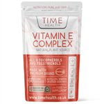 Vitamin E Complex - All 8 E Tocopherols & Tocotrienols - 60 Pullulan Capsules - Plant-Based & Whole Food - Orangutan Friendly - Vegan - No Fillers, Binders or Flow Agents (60 Capsule Pouch)