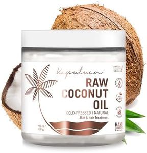 Kapuluan Organic Coconut Oil for Hair, Skin – Raw Extra Virgin Coconut Oil - Pure Unrefined Cold Pressed Oil with MCTs for Body Care or Haircare, Hair Growth, Aceite de Coco Organico, Baby, Dogs, Pets