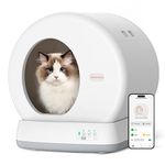 MeoWant Self-Cleaning Cat Litter Box, Integrated Safety Protection Automatic Cat Litter Box for Multi Cats, Extra Large/Odor Isolation/APP Control Cat Litter Box, Confirm Seller is【MeoWant-Direct】