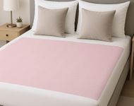 2 x Easy Care Solutions | Washable Bed Pad Protector | 85 cm x 115 cm | Premium Quality Washable bed wetting sheet for adults or children with Incontinence | Double Reusable Pink Bed Pads