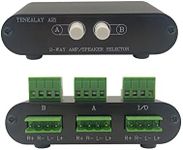 TENEALAY 2-Way Stereo Amplifier Speaker Selector, AB Speaker Switch 2 Zone Distribution, Amp Switcher Box, SPK Controller A21