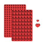 SINGOMON 2PCS Heart Chocolate Molds Silicone Heart Molds Valentine Day Heart Gummy Molds Heart Candy Molds Silicone Ice Cube Trays Heart Molds Heart Shaped Ice Maker Silicone Resin Molds