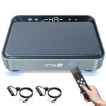 UMAY Fitness Vibration Plate Exercise Machine with Loop Bands, Whole Body Home Exercise for Weight Loss, Muscles, Blood and Lymph Circulation Improvement, Touch & Remote, 330LB Capacity, Blue