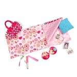 Our Generation Polka Dot Sleepover Set – Pizza Party Themed Sleepover Set for 18-inch Girl Dolls – 15 Piece Doll Accessory Playset