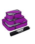 HERO Packing Cubes (3 Set) for Carry On Luggage with Bonus Laundry Bag (Magenta)