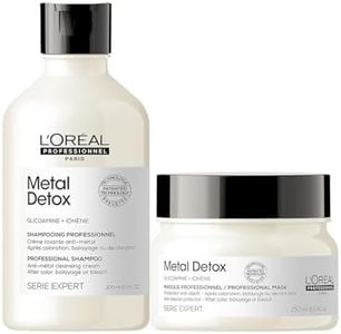 L'Oreal Metal Detox Shampoo & Mask Set | Prevents Damage | Prolongs Color | Anti-Breakage | Sulfate-Free | For All Hair Types