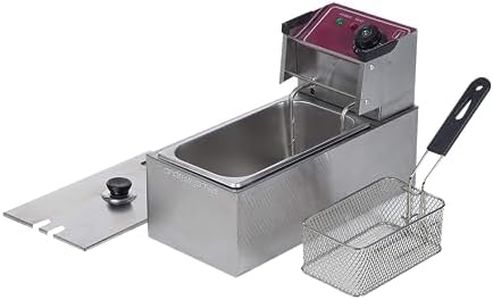 Andrew James Stainless Steel 4 Liters Deep Fat Fryer - Power 2 Kw, 1 Year Warranty | Commercial For Industrial Use