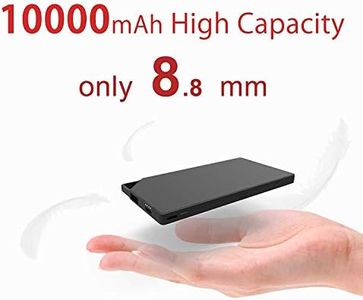 TNTOR Banco de energía de 10000 mAh, Delgado y Ligero con 3 Puertos, para iPhone Samsung Huawei Xiaomi Android - Cargador portátil para Viajes y emergencias
