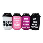 Funny Mom Gifts Dad Coozies - Useful Gifts for Dads and Gifts for Women Who Have Everything, Insulated 12 oz. Can Cooler Sleeves, Funny Can Coolie for Standard Stubby Can