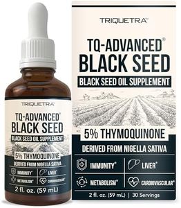 Black Seed Oil with 5% Thymoquinone - 100mg per Serving, 15:1 Concentrate from Nigella Sativa, Vegan, 30 Servings