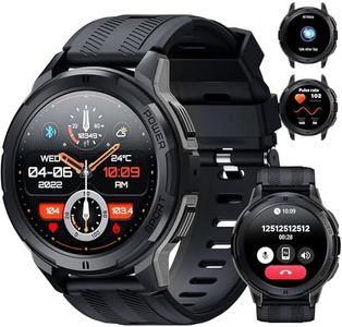 OUKITEL BT10 Reloj Inteligente Hombre, 1.43" AMOLED Smartwatch Militar con Llamadas Bluetooth, 5ATM Impermeable, 100+ Modos Deporte Pulsómetro Presión Arterial Monito de Sueño, Android iOS