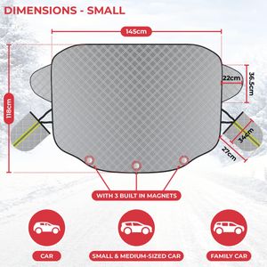 GADLANE Magnetic Windscreen Cover Small – Frost & Snow Protection