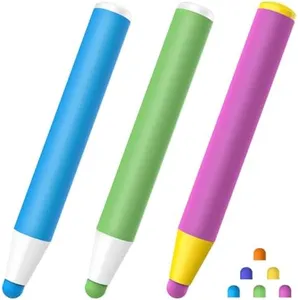 3Pack Kids Stylus Pens for Touch Screens with 6 Extra Tips, Back to School Supplies for Students, Stylus Pens Compatible with Kindle, iPad, iPhone, Fire Kids Tablet, Kids Kindle Supplies