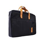 Portronics Encase 102 Laptop Bag for 15.6 Inch (39.6 cm) Laptops, Water Resistant Design, Professional Office Bag with Vegan PU Leather Handle, Briefcase Messenger Travel Bags for Men & Women (Black)