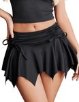 Avidlove Skirts for Women Mini Skirt Flowy Stretchy Y2k Lingerie Skirts with Drawstring Ruched Bow Beach Short Skirt