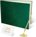 slcinwzdt Wedding Guest Book Set,Velvet Wedding Guest Book with Pen Polaroid Guest Book for Wedding 10.5" x 8"Guest Sign in Book Wedding Reception Funeral Bridal Baby Shower Party 100 Pages