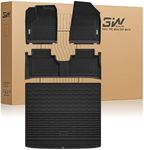 3W Floor Mats & Cargo Liner Fit Nissan Murano 2025 2026, All Weather TPE Non-Slip Custom Fit Floor Liners Set for Murano, Heavy Duty Automotive Protection Full Set Car Mats & Trunk Mat, Black