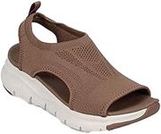 2022 Summer Washable Slingback Orthopedic Slide Sport Sandals,Orthopedic Slide Sport Sandals, Super Comfy Sports Knit Sandals,Men Mesh Soft Sole Casual Women's Shoes (Brown, numeric_9_point_5)