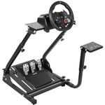 Marada Racing Steering Wheel Stand with Shifter Mount, Gaming Wheel Stand Height Adjustable fit for Logitech G920 G29 G27 G25,Thrustmaster, Wheel and Pedals Not Included