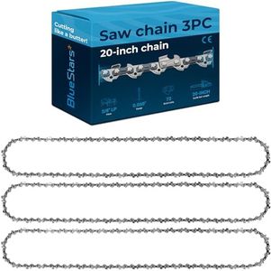 BlueStars 3 Psc 20-inch Chainsaw Chain 3/8" LP Pitch .050" Gauge 72 Drive Links - Compatible with Stihl MS 029 036 039 391 310 311 Husqvarna 455 Rancher 460 55 257 261 359 362XP 272xp 555455 H80