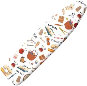 Extra Thick Ironing Board Cover and Pad, 15x54 Ironing Board Cover, Resist Scorching and Staining,Elastic Edges,Art of Life Iron Sew Laundry