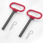 LOUZAGO 2 Pcs Hitch Pin, 3/4 x 4 Inch Tractor Towing Hitch Pin and Clip Trailer Gate Pin, Heavy Duty Lawn Mower Trailer Hitch Pins for Trailer, Boat, Car, RV, Truck (3/4 x 4 Inch)