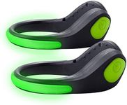 Tabiger 2-Pack LED Shoe Clip Light Rainproof Luminous Flashing Bright Night Running Lights LED Sport Gear Safety Warning Flashlight for Runners, Jogging, Cycling, Biking, Dog Walking At Night (Green)