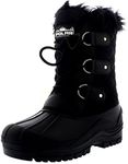 Polar Products Womens Mid Calf Mountain Walking Tactical Waterproof Boots - Black - US7/EU38 - YC0363