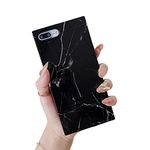 Cocomii Square Marble iPhone 8 Plus/7 Plus Case, Slim Thin Glossy Soft Flexible TPU Silicone Rubber Gel Trunk Box Square Edges Fashion Bumper Cover Compatible with Apple iPhone 8 Plus/7 Plus (Black)