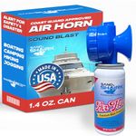 SandShark Premium Air Horn Handheld Canister-Very Loud Airhorn, Coast Guard Approved Boat Horn, Boat Horn Marine, Air Horns For Safety, Camping Air Horns, Air Horn for Dogs, Bear Horn (1.4 oz)