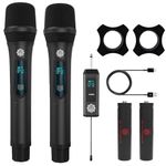 DIGIMORE Wireless Microphone for Singing | 6Hrs Battery | 160ft Range | Type-C Charging | 2400MHz Cordless Mic for House Parties, Outdoor Party, Singing, Classroom, Chruch (D-350 Pro)