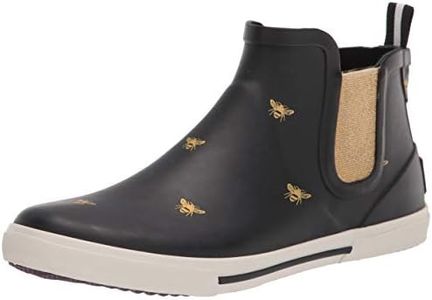 Joules Women's Wellington Rain Boot, UK, Black Gold Bee, 5 US