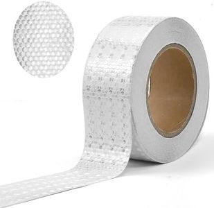 FTISSLY 25mx5cm Cinta Adhesiva Reflectante Blanca Banda Reflectante Adhesiva PVC Tira Reflectante Adhesiva Reflective Tape Cinta Reflectante Blanca Para Moto Coche Camión Motocicleta Remolque Garaje