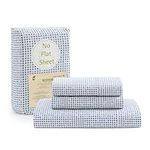 Fitted Sheet Queen Size, 100% Organic Cotton Ultra Soft Queen Fitted Sheet only with Pillowcases, 3-Piece Set (1 Fitted Sheet, 2 Pillowcases), Fits Mattress Upto 15" Deep - Polka Dot